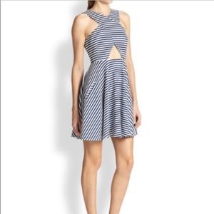 Torn By Ronny Kobo striped dress with pockets